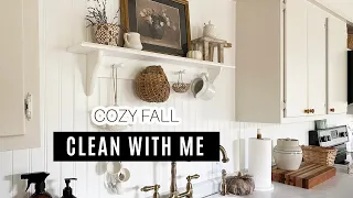 Cozy Fall CLEAN WITH ME - Daily Cleaning Motivation - Cottage Farmhouse Home