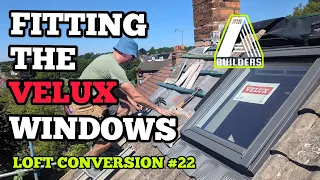 Fitting a velux window - loft conversion #22.     #velux #roof #windows