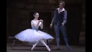 Ludmila Semenyaka and Valery Anisimov in A. Adam's ballet "Giselle". Act 1. 1993.