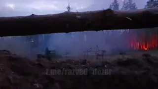 (War in Ukraine) BMPT “Terminator” shoots at the positions of Ukrainians in the area of Kremennaya