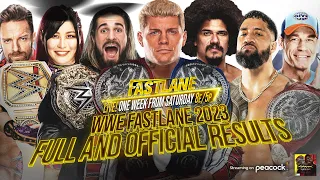 Full WWE Fastlane 2023 Results