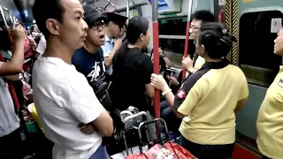 直擊 - 東鐵沙田站 市民阻開車 迫港鐵職員量行李