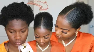 SHE SAID HER 4C Natural Hair Can Never Slick Down Because It's Too Thick | LOOK AT WHAT WE DID!