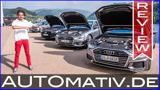 Audi A6 55 TFSI (340 PS) vs. A6 50 TDI (286 PS) vs. A6 40 TDI (204 PS) im Test und Vergleich