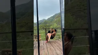 A Couple Relaxing on a Jacuzzi while Looking at the Mountain View #shorts