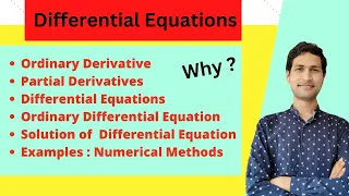 Differential Equations|| Need || Sol. of DE || Why Numerical Methods || Dilip Kumar Gangwar