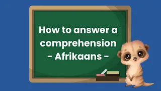 How to answer an Afrikaans Comprehension / Afrikaans Leesbegrip  #afrikaans #grade #comprehension