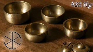 432Hz Tibetan Bowls: Meditation, Healing, Cleaning, Relaxation, Chakras, ASMR Binaural 8D