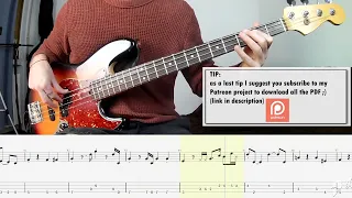 Michael Jackson - Rock With You BASS COVER + PLAY ALONG TAB + SCORE