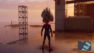 [4K HDR] Spider-man PS4 Pro Homecoming Suit FREE ROAM #4 (Awesome Combat)