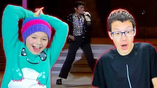 Kids REACT to Michael Jacksons' First Moonwalk!