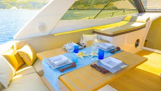 Hawaii Beach Luxury Yacht Ambience - Luxury Lunch and Smooth Jazz on Luxury Yacht Over The Sea