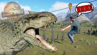 HE CREADO TIROLINA DE MUERTE DONDE NADIE LLEGA A SALVO! nueva atracción Jurassic World Evolution 2