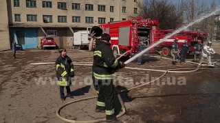 Экскурсия в пожарную часть Мирнограда (HD)