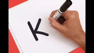 How to turn Letter "K" into a Cartoon KEY ! Fun with Alphabets Drawing for kids