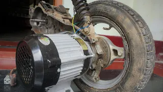 How to install BLDC 500W motor in a petrol scooter