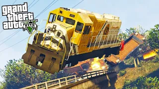 GTA 5 Train vs Train Epic Crash Tests High Speed 🔥 GTA V High Speed Train Experiment