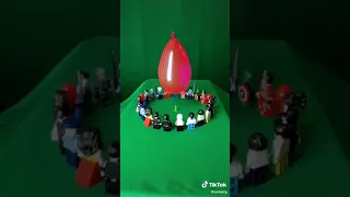 water balloon vs legos people (slow motion tik tok)