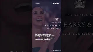 Harry and Meghan face criticism after launching new Sussex.com website | #shorts #yahooaustralia