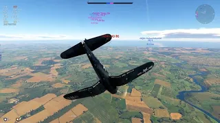 【War Thunder】F4U-4B vs Fw-190D13【Lovely maneuvers】
