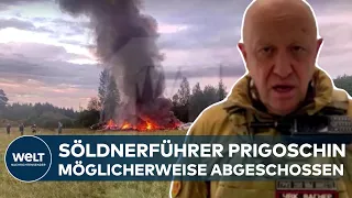 PUTINS KRIEG: Flugzeugabsturz - Söldnerchef Jewgeni Prigoschin auf Passagierliste