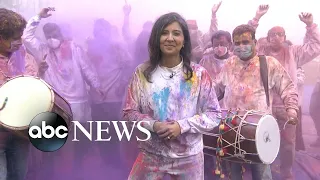 Celebrating Holi, the Hindu festival of colors