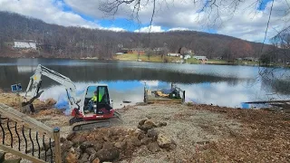 Lakeside clean up Getting ready for sod