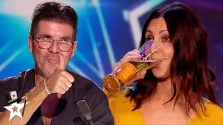 Magician Makes Beer Appear Out of NOWHERE and Drinks It on the Britain's Got Talent Stage!