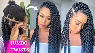 🔥How To: DIY JUMBO TWIST RUBBER BAND METHOD / Beginner Friendly / Protective Style / Tupo1