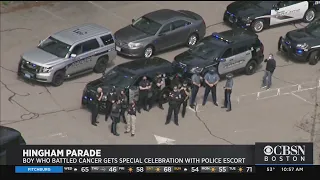 Hingham Boy Gets Police Escort Home After Finishing Cancer Treatment