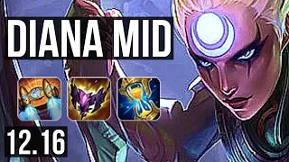 DIANA vs SWAIN (MID) | 1.4M mastery, 600+ games, 9/4/11, Dominating | KR Diamond | 12.16