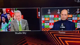 Allegri si infuria a Sky! Lite con De Grandis post Juve-Nantes [integrale]