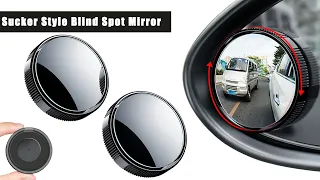 2 Blind Spot Car Mirror, 2 inch Reusable Round HD Glass Wide Angle Rear View Mirror with Sucker