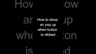 Pop up when button is clicked with html and js