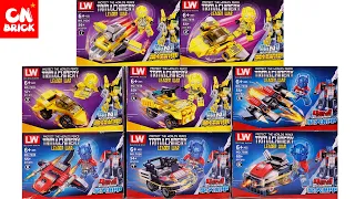 Unoffical LEGO TRANSFORMERS SET 8 IN 2 OPTIMUS PRIME BUMBLEBEE LW7036 UNOFFICAL LEGO SPEED BUILD