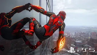 MARVEL Spider-Men 2 - Miles S.T.R.I.K.E Red Suit (PS5) Free Roam Gameplay (4K HDR RAY TRACING