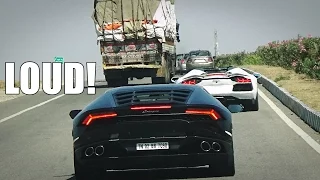 INDIA Highway - Chasing LOUD Lamborghini Aventador & Huracan