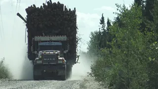 Massive Log Truck, Quebec Province, Canada, Unyielding Motorist Wreck