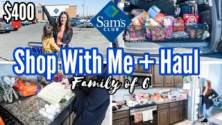 Sam's Club Huge Shop With Me + Grocery Haul |  Family of 6 Huge Grocery Haul | Monthly Grocery Haul