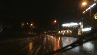 ASMR Highway Driving in the Rain at Night (No Talking, No Music)
