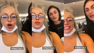 Liv Morgan & Sonya Deville wait for Mandy Rose at the airport: Instagram Story.