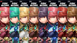 Pyra & Mythra - All Skins, Victory Poses, Attacks & Palutena's Guidance