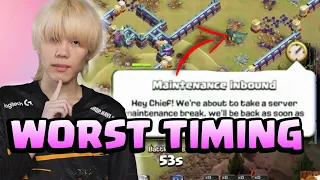 MAINTENANCE BREAK during match ONLY THING THAT CAN STOP NAVI (Clash of Clans)