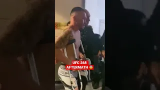 Colby Covington in Crutches after Usman fight UFC 268