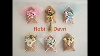 DIY,Letter Wedding Favors,Gift from Burlap,Envelope Magnet,Zarf Nikah Şekeri Yapımı,Mektup Hediyelik