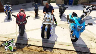 GTA 5 - 🔥 Stealing 2020 Luxury Super Motorcycles with Franklin! (Real Life Motorcycles #02)