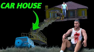 Franklin and chop making a car house 🏡//chop gir gaya car house se 😆//#gta5#chop#franklin