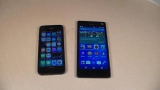 iPhone 5 vs Sony Xperia M4 Aqua Dual