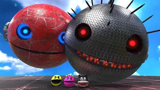 Ms-Pacman With Robot Pacman VS Spiky Monster / Best Adventure #7