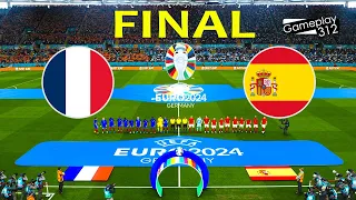 FRANCE vs SPAIN - FINAL | EURO 2024 GERMANY | Full Match All Goals | PES Gameplay